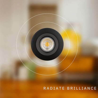 P-5897 4 Inch Round Black Smooth 15W 1100 Lumens 5CCT Recessed Light