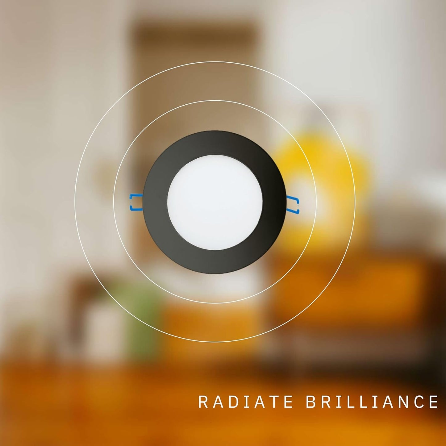 P-5881 5 Inch Round Black 14W 1050 Lumens 5CCT Slim Ultra-Thin Light