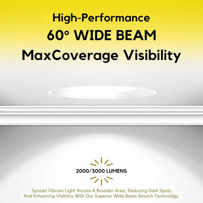 P-7469 4 inch Trimless Single Head Square White HO, 20/32W, 2000/3000 Lumens, 5CCT Recessed Light