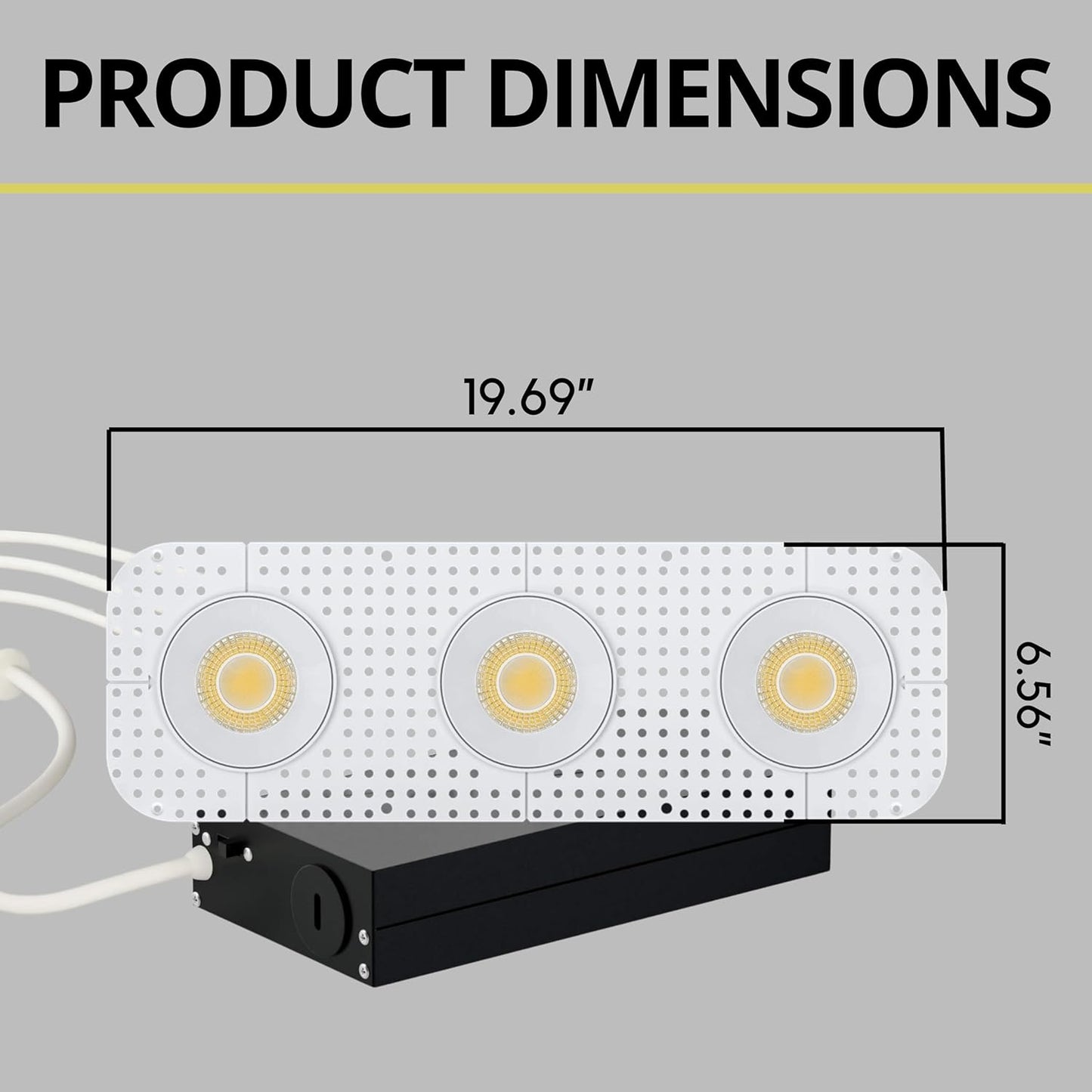 P-7457 4 inch Trimless 3 Head Round White, 45/66W, 4800/7200 Lumens, 5CCT Recessed Light