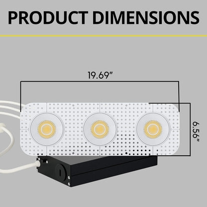 P-7457 4 inch Trimless 3 Head Round White, 45/66W, 4800/7200 Lumens, 5CCT Recessed Light