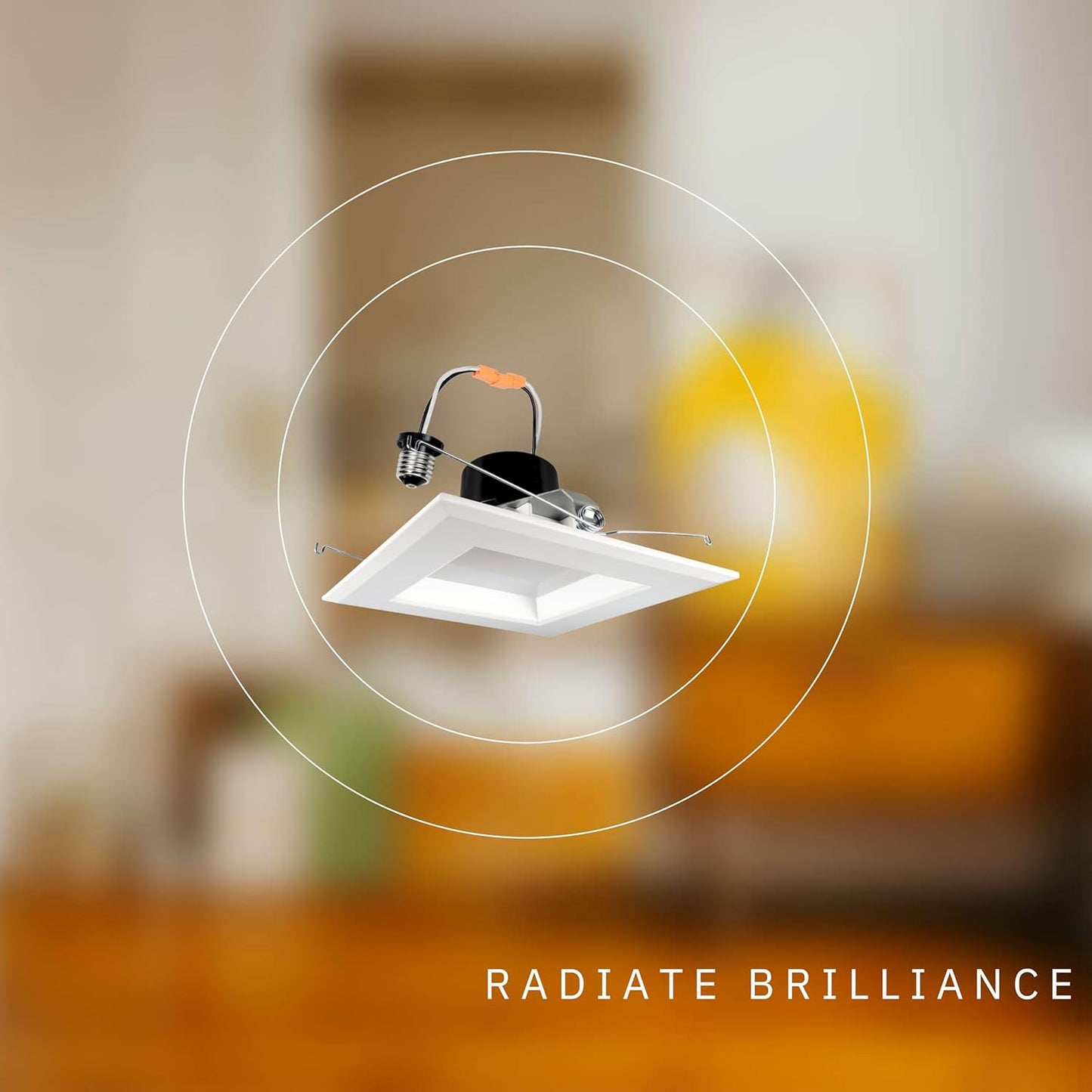 P-5224 6 Inch Square White 15W 1300 Lumens 5CCT Retrofit Light