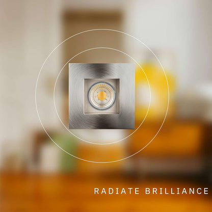 P-5904 4 Inch Square Brushed Nickel 15W 1100 Lumens 5CCT Recessed Light