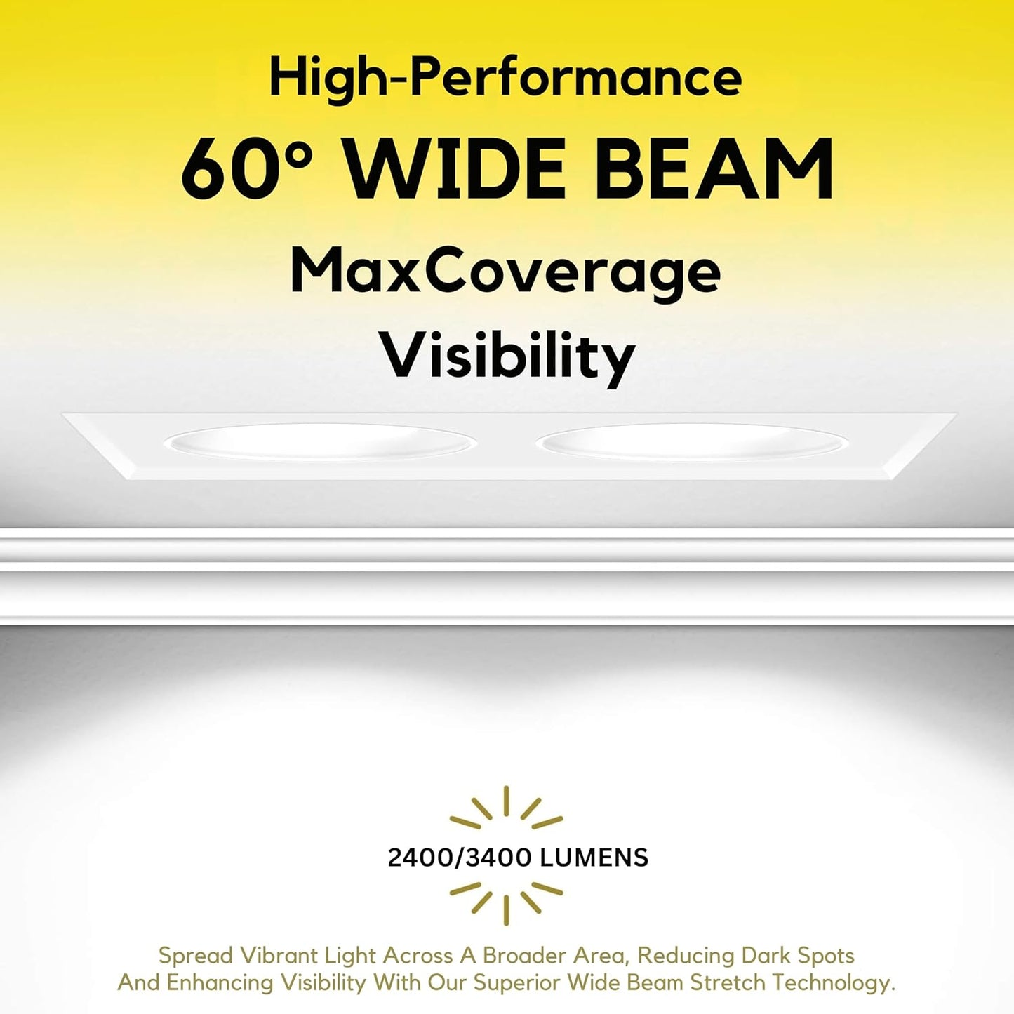 P-7404 2 inch Trimless 2 Head Round White HO, 28/40W, 2400/3400 Lumens, 5CCT Recessed Light