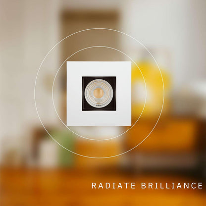 P-5912 4 Inch Square Two-Tone 23W 1800 Lumens 5CCT Recessed Light