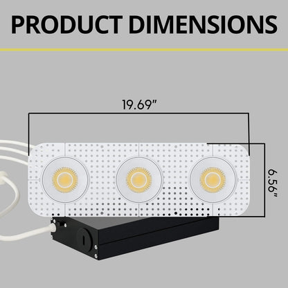 P-7466 4 inch Trimless 3 Head Round White HO, 60/96W, 6000/9000 Lumens, 5CCT Recessed Light