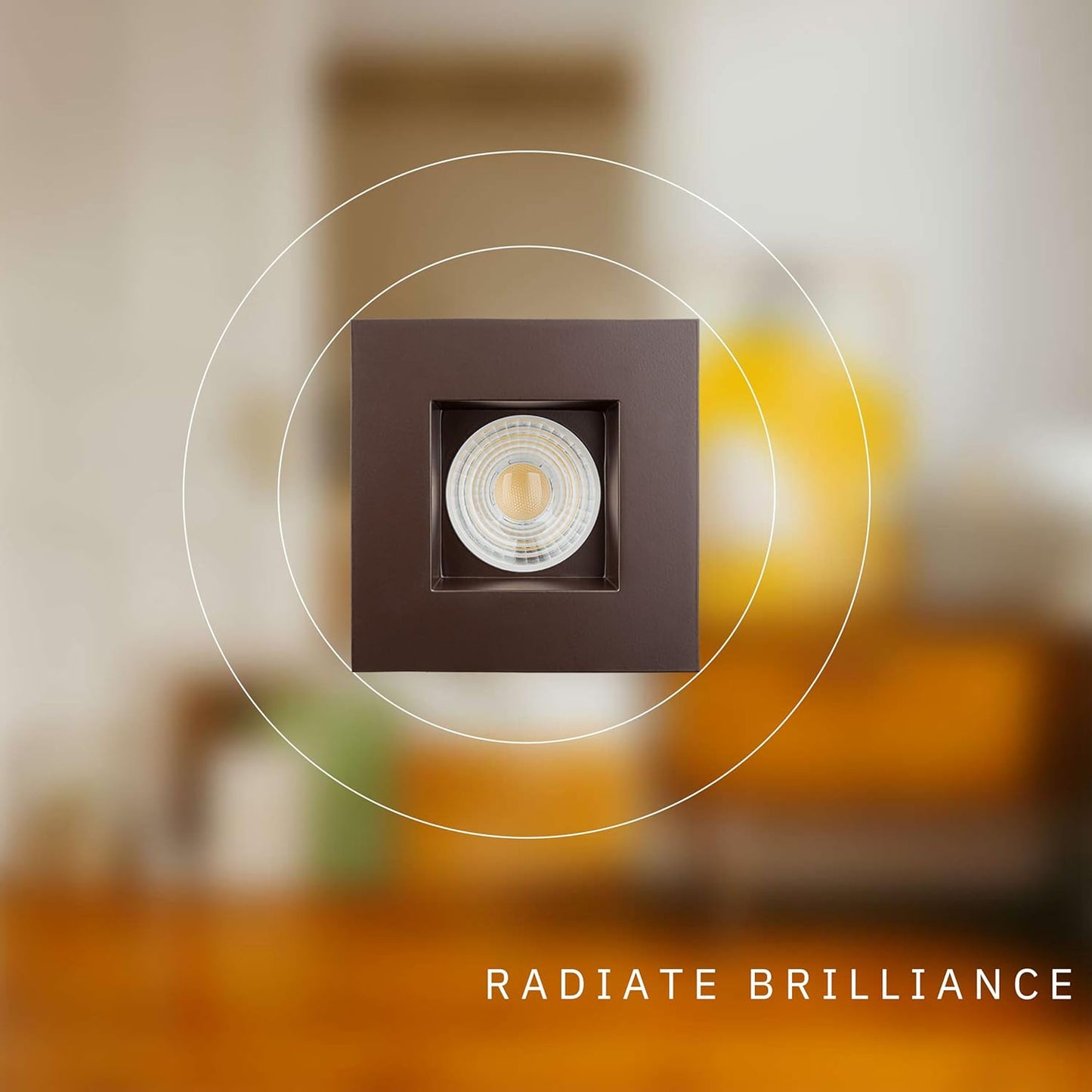 P-5918 4 Inch Square Bronze 23W 1800 Lumens 5CCT Recessed Light