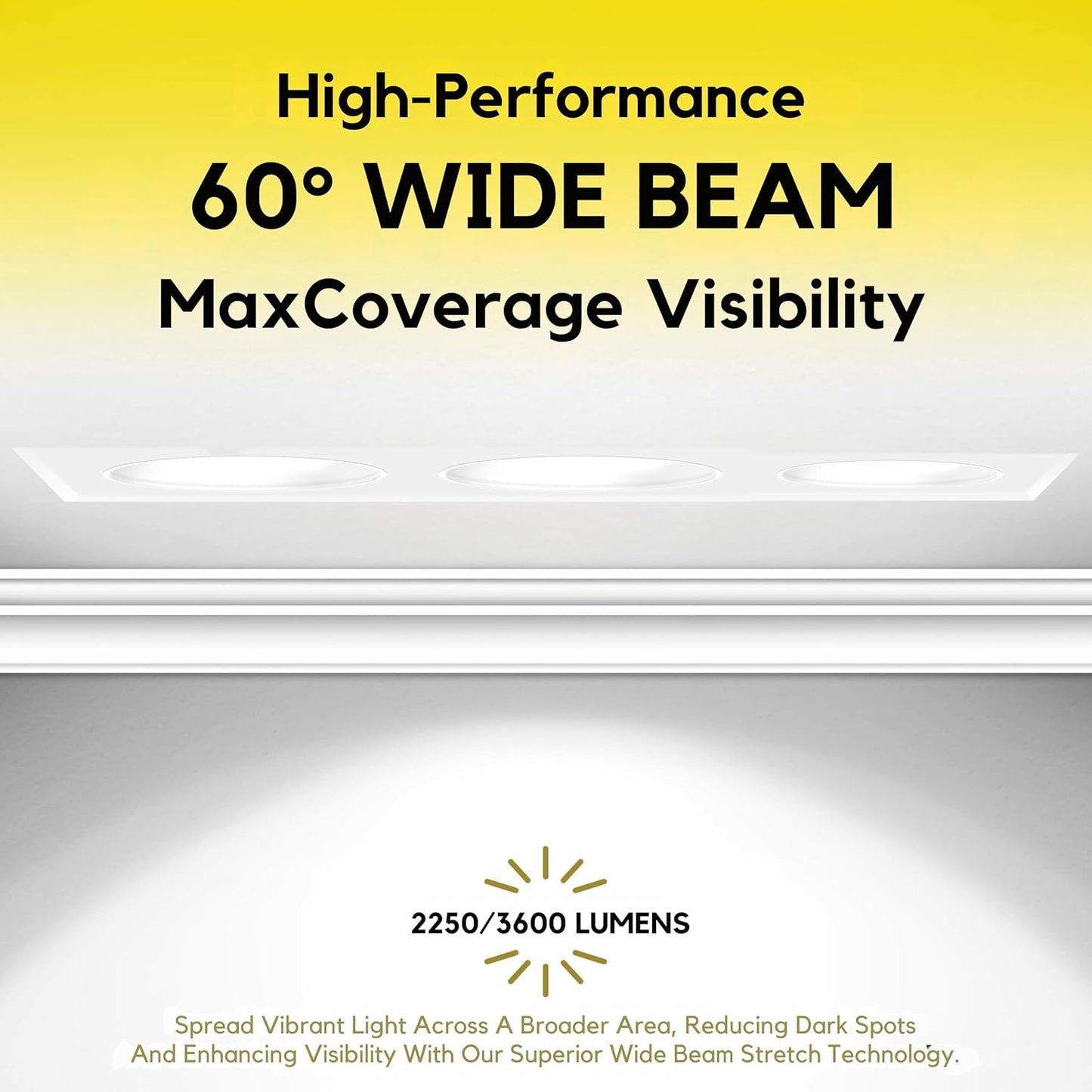 P-7396 2 inch Trimless 3 Head Round White HO, 24/42W, 2250/3600 Lumens, 5CCT Recessed Light