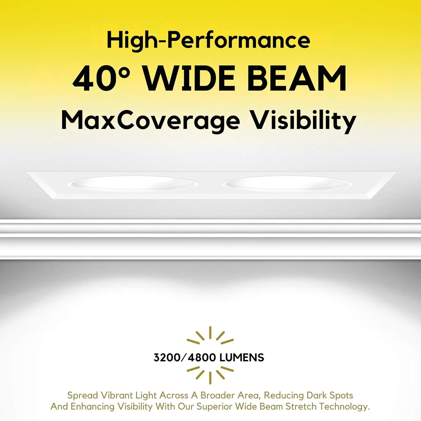 P-7456 4 inch Trimless 2 Head Round White, 30/44W, 3200/4800 Lumens, 5CCT Recessed Light