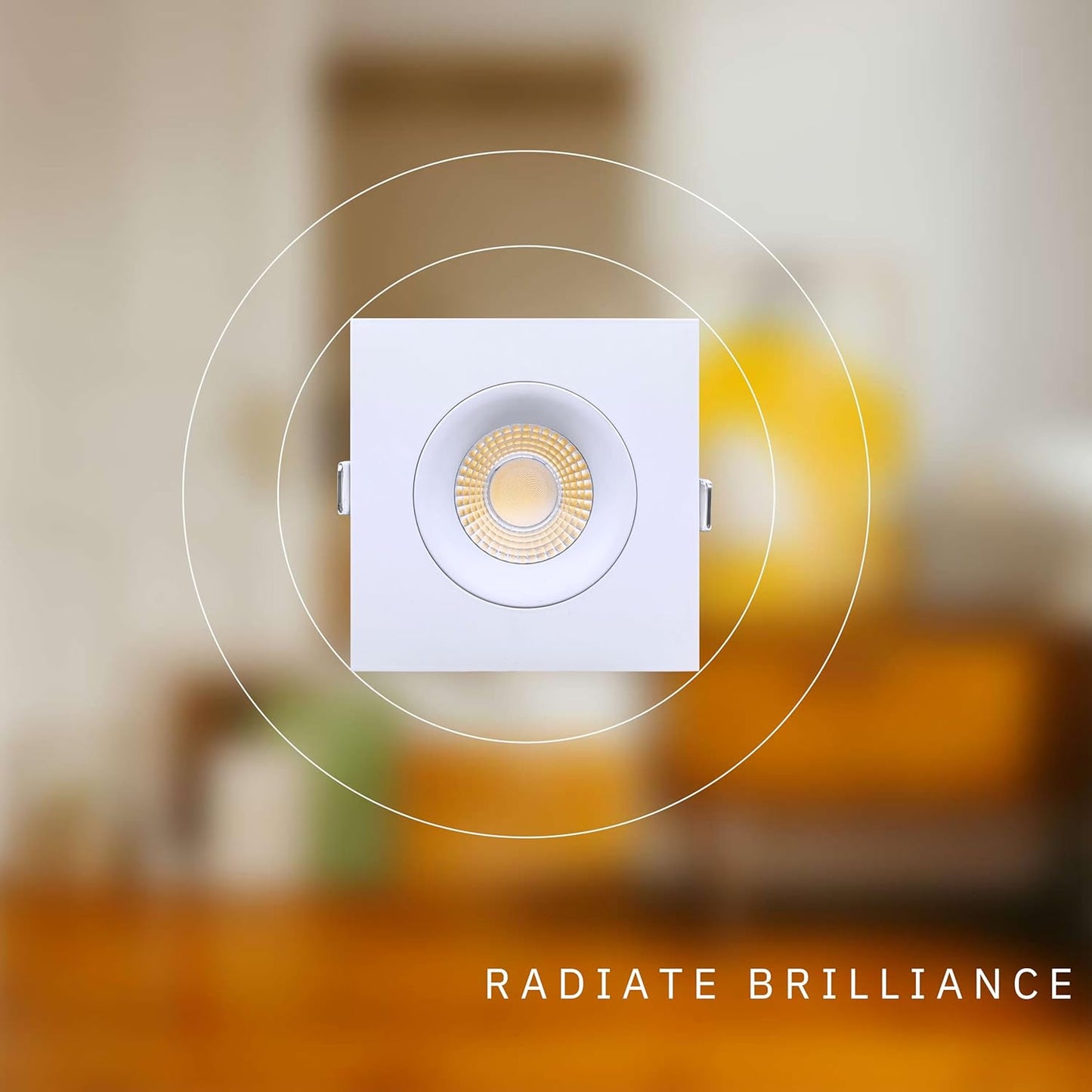 P-6489 3.5 Inch Gimbal Square, White Finish 20 Watts, 1850 Lumens 5CCT Recessed Light