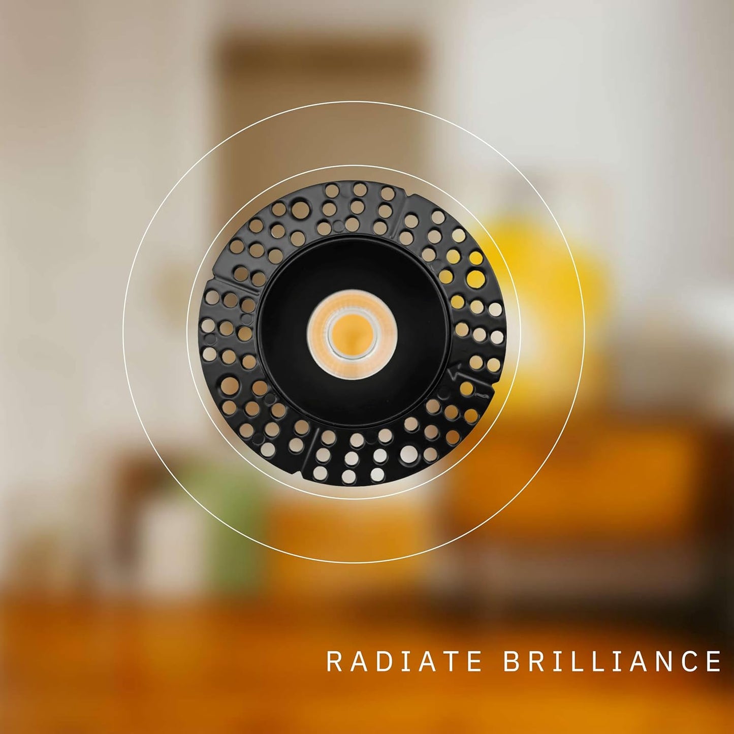 P-6383 3 Inch Trimless Round Black 9W=75W, 850 Lumens 5CCT Recessed Light