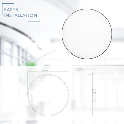 P-6326 9 Inch Edgeless Round Black 18W 1550 Lumens 5CCT Disk Light