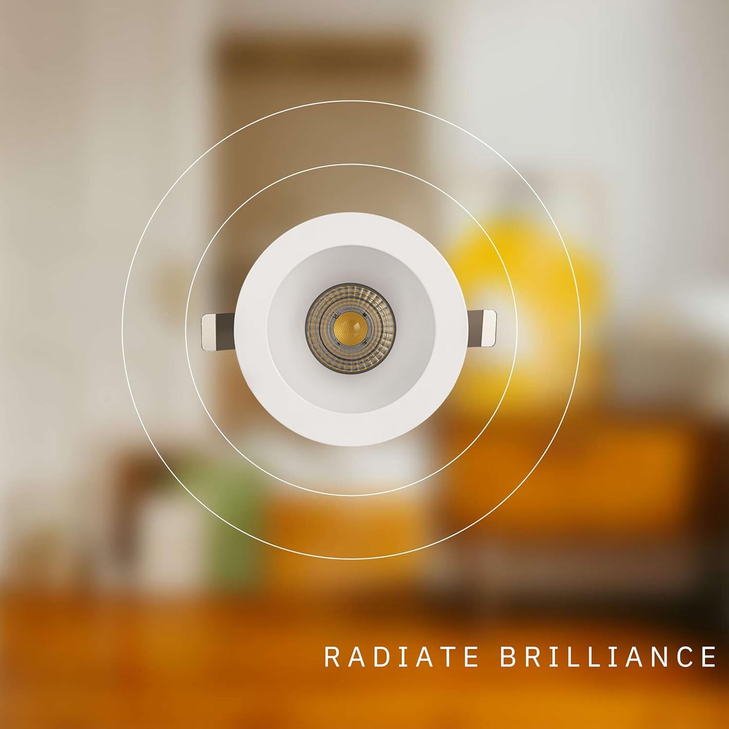 P-5893 4 Inch Deep Round White Smooth 15W 1100 Lumens 5CCT Recessed Light