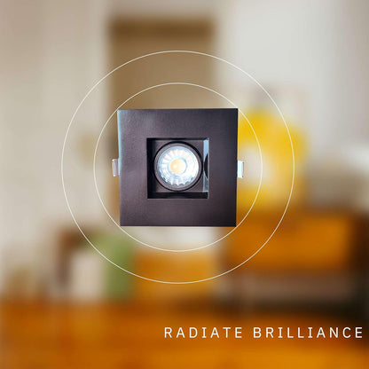 P-5117 3 Inch Square Bronze 8W 650 Lumens 5CCT Gimbal Light
