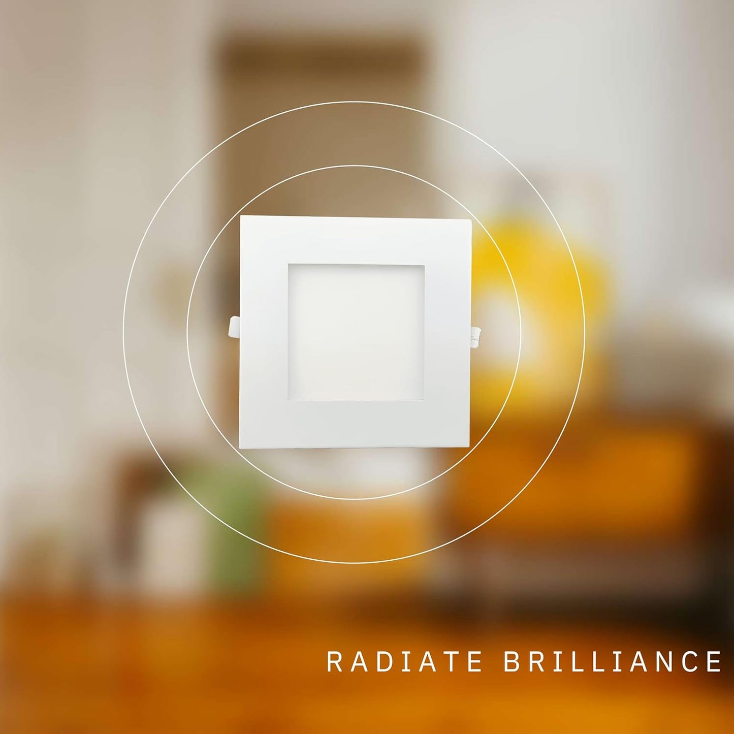P-6197 6 Inch Square White 18W 1600 Lumens 5CCT Slim Light
