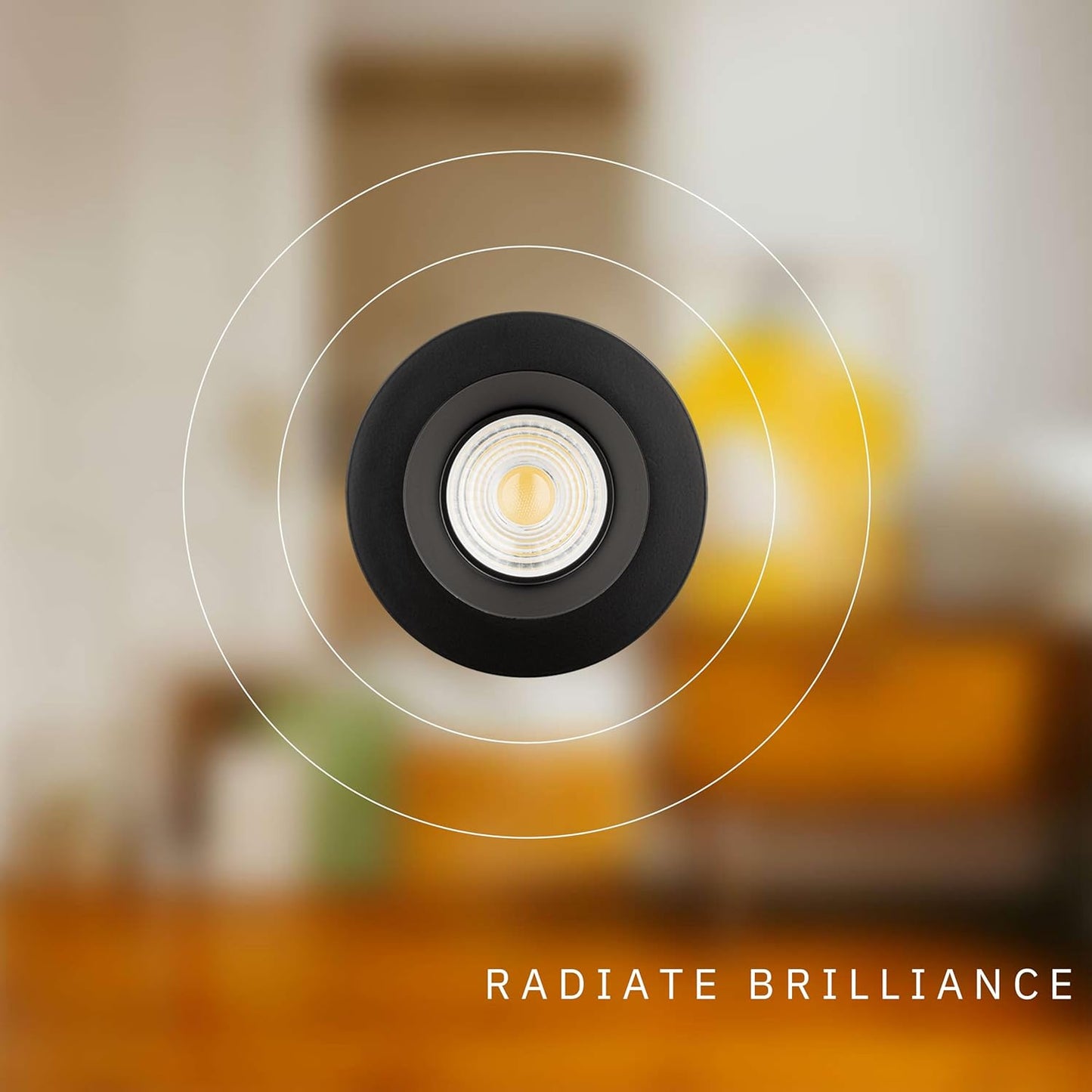 P-5080 4 Inch Round Black 15/22W,1600/2400 Lumens 5CCT Recessed Light
