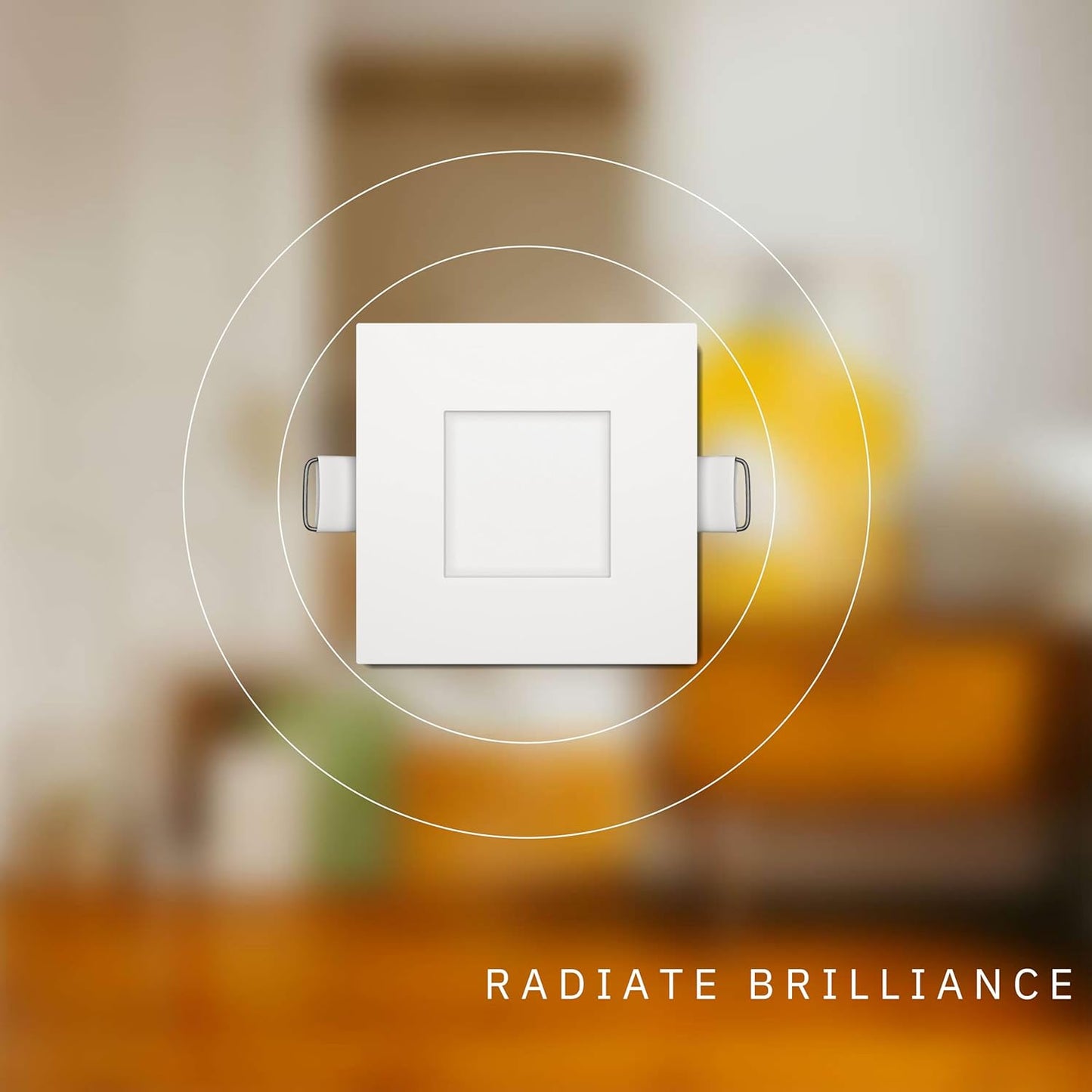 P-5144 3 Inch Square White 8W 500 Lumens 5CCT Slim Ultra-Thin light