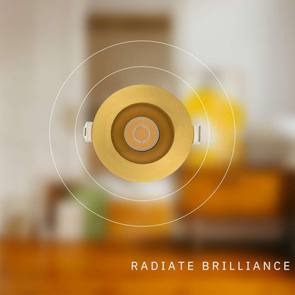 P-5019 2 Inch Round Brushed Brass 8W 700 Lumens 5CCT Recessed Light