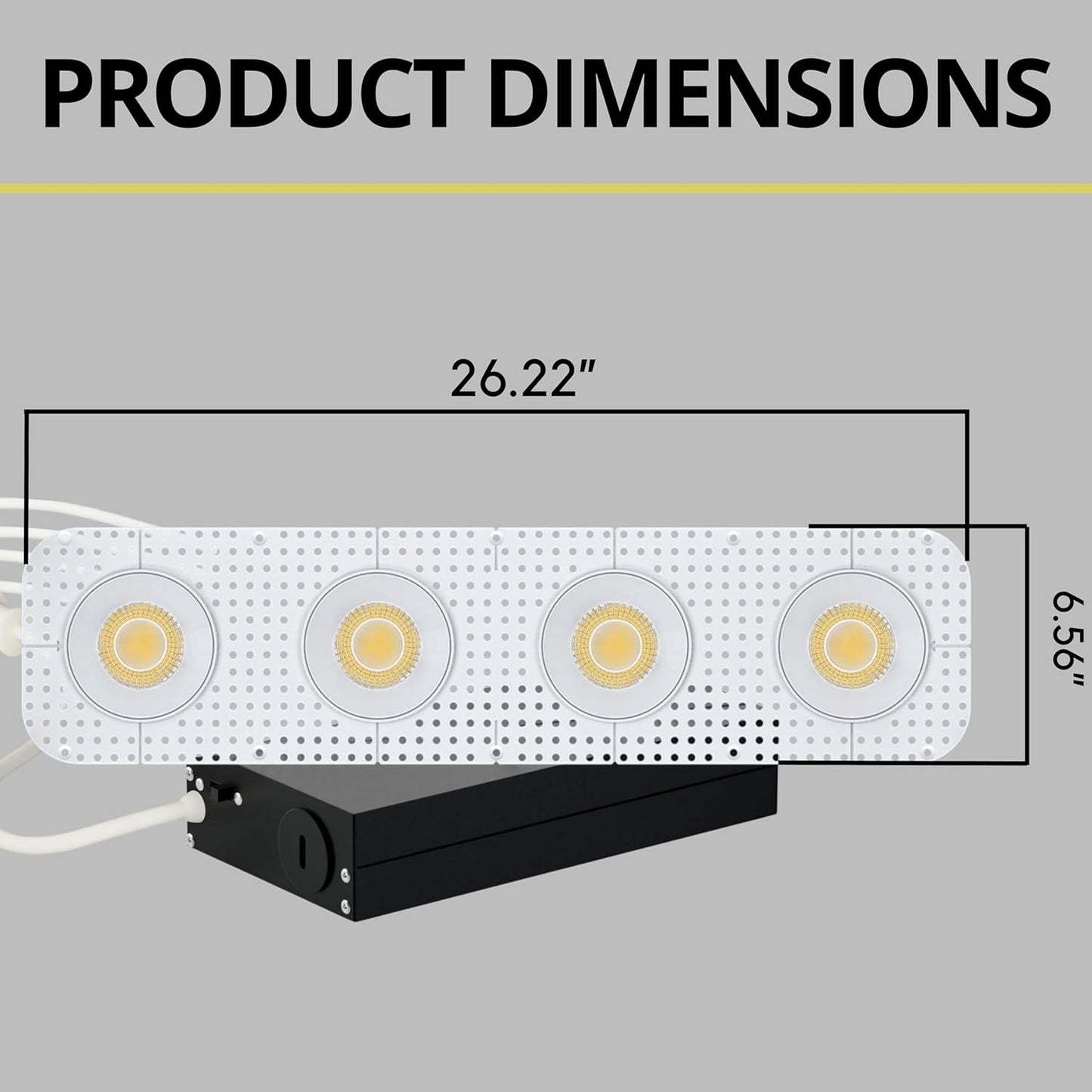 P-7467 4 inch Trimless 4 Head Round White HO, 80/128W, 9000/12000 Lumens, 5CCT Recessed Light