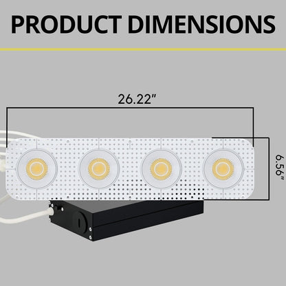P-7467 4 inch Trimless 4 Head Round White HO, 80/128W, 9000/12000 Lumens, 5CCT Recessed Light