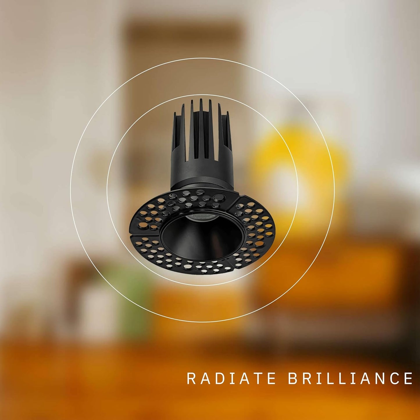 P-6382 2 Inch Trimless Round Black 20W-14W=175W-125W, 1700-1200 Lumens 5CCT Recessed Light