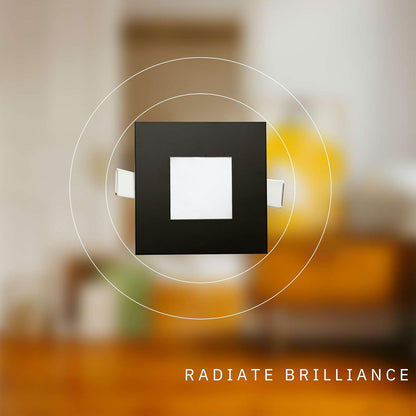 P-5875 3 Inch Square Black 8W 500 Lumens 5CCT Slim Ultra-Thin Light