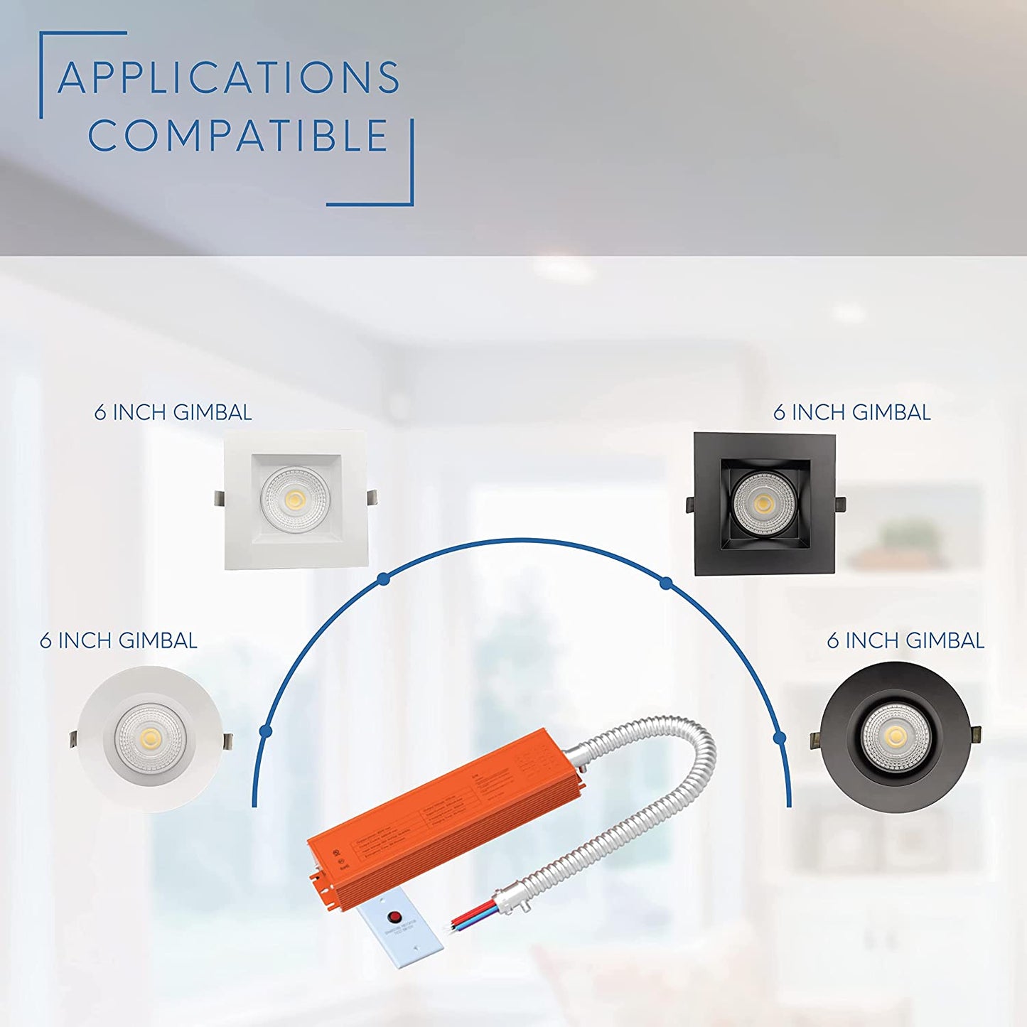 P-5264 Emergency LED Driver for Recessed Light Kits, 60W for Isolated & Non Isolated