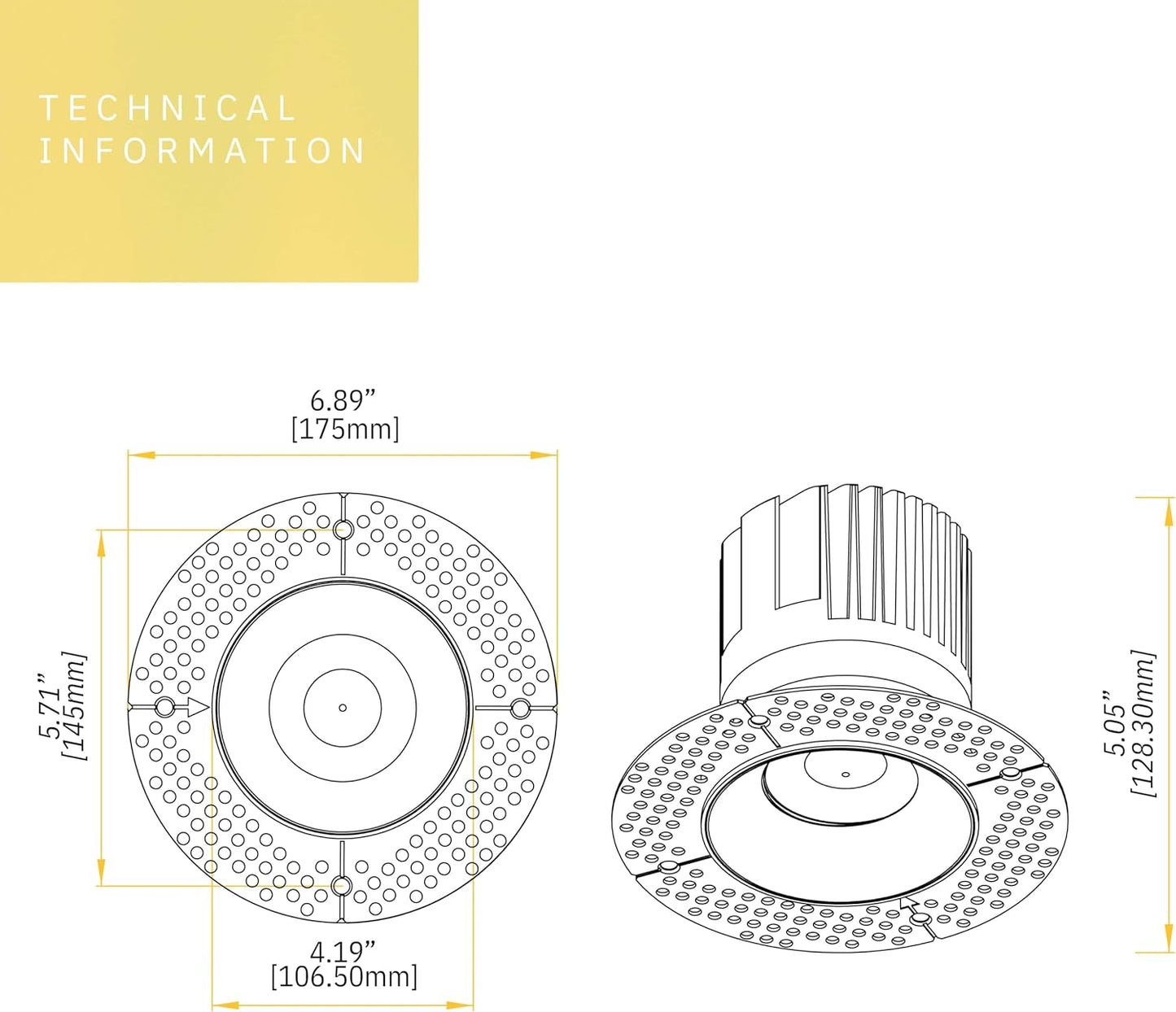P-6465 4 Inch Trimless Round, Bronze Finish 32 Watts, 3000 Lumens 5CCT Recessed Light