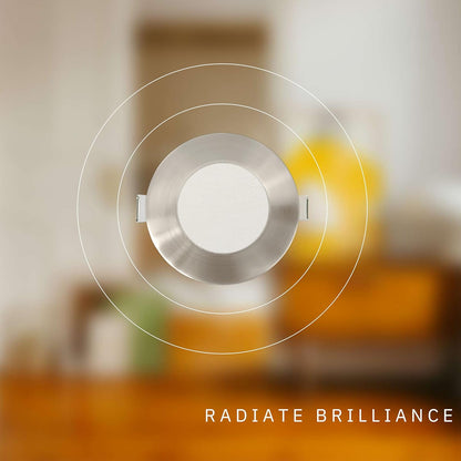 P-6203 4 Inch Round Brushed Nickel 12W 925 Lumens 5CCT Slim Light