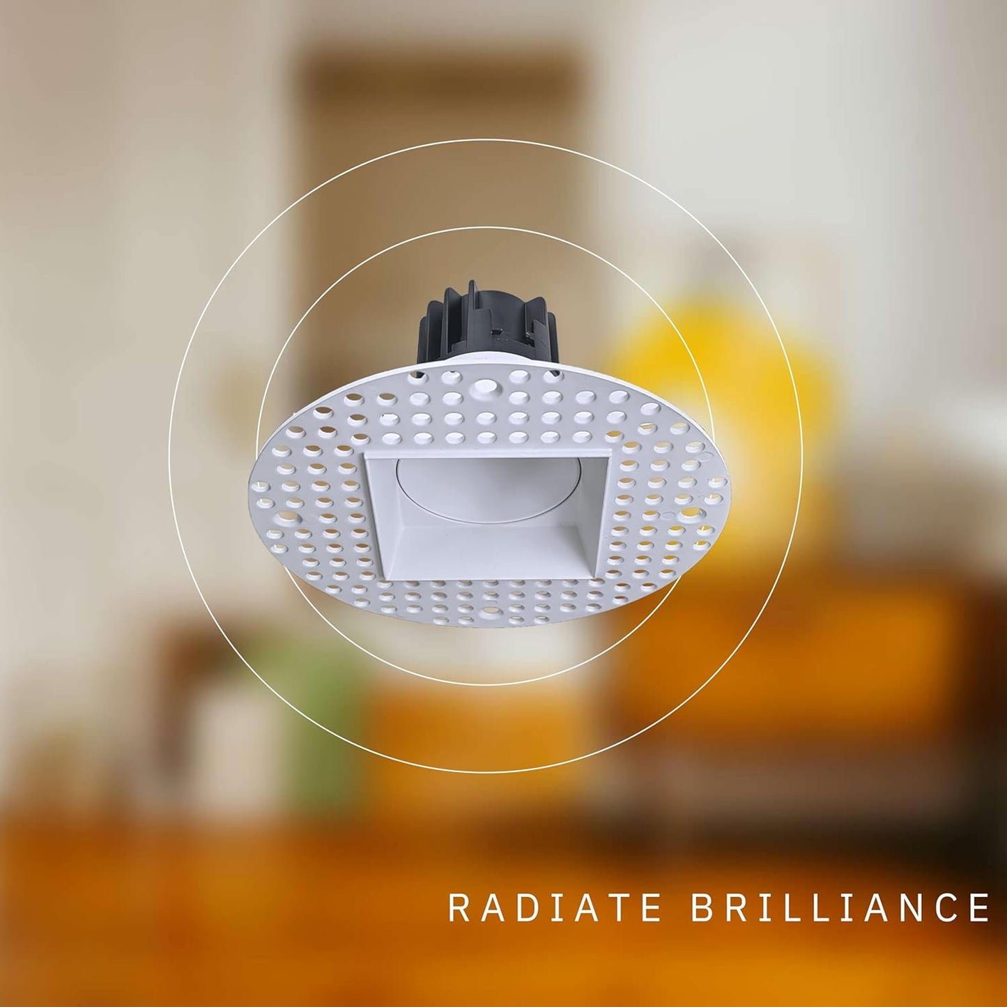P-6364 2 Inch Trimless Square White 8W 700 Lumens 5CCT Recessed Light