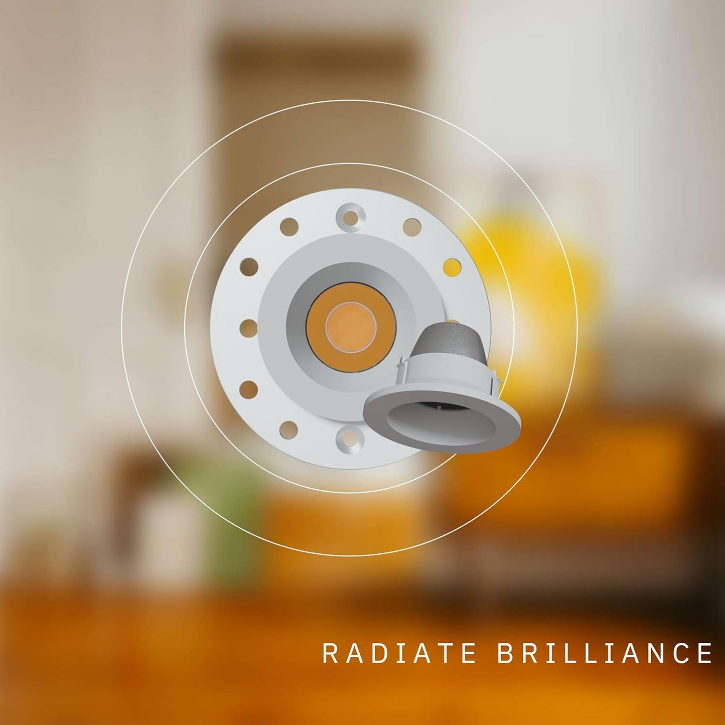 P-6570 1 Inch Round, White Finish 15 Watts, 1200 Lumens 5CCT Recessed Light