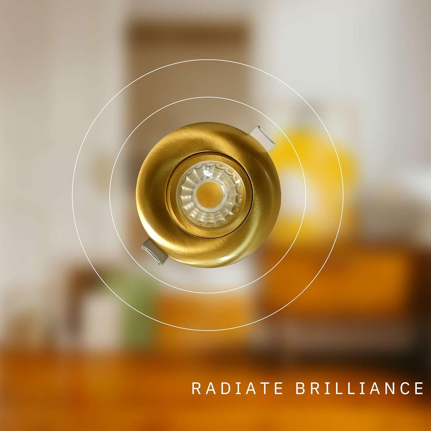 P-5865 3 Inch Round Brushed Brass 8W 700 Lumens 5CCT Gimbal Light