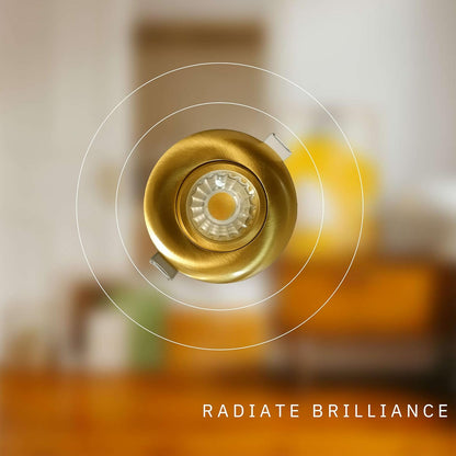 P-5865 3 Inch Round Brushed Brass 8W 700 Lumens 5CCT Gimbal Light