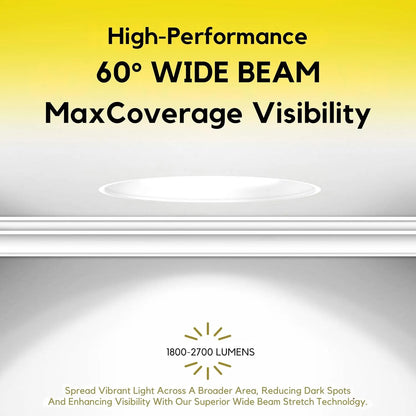 P-7153 3.5 Inch Millwork Trimless Round Black HO 18-30W, 1700-2700 Lumens 5CCT Recessed Light