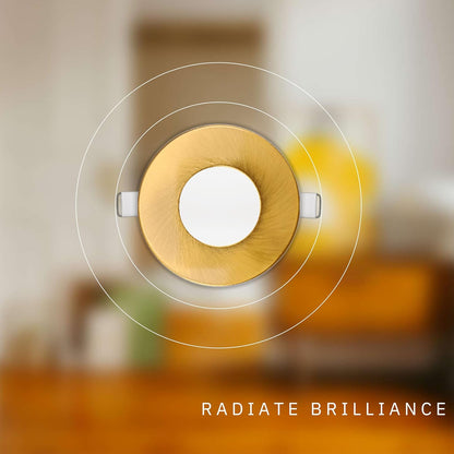 P-6621 2 Inch Slim Ultra-Thin Round, Brushed Brass 5 Watts, 300 Lumens 5CCT Recessed Light