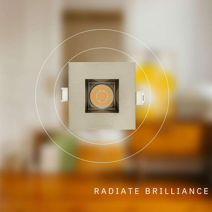 P-6157 2 Inch Brushed Nickel Square 20W 1700/1200 Lumens 5CCT Recessed Light