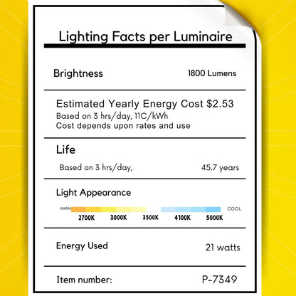P-7349 1.5 Inch Trimless Ultra-Narrow 3 Head White 21W, 1800 Lumens, 5CCT Recessed Light