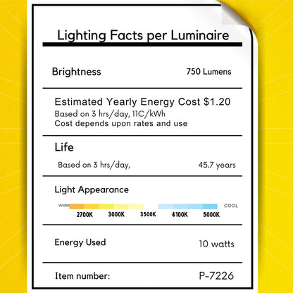 P-7226 4 Inch Economical Round White 10W, 750 Lumens, 5CCT Slim Ultra-Thin Light