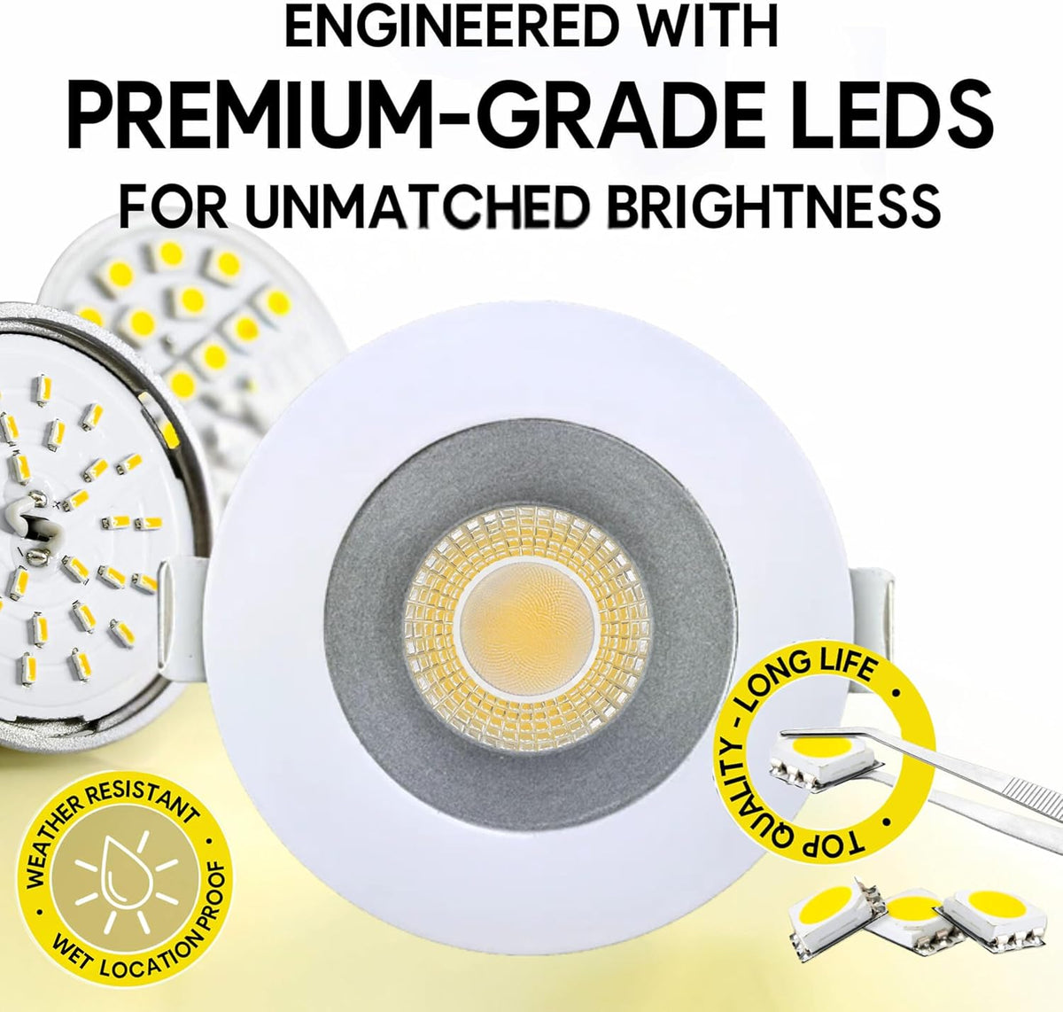 P-7541 3 inch Round Haze Finish, 8W, 800 Lumens, 5CCT Recessed Light