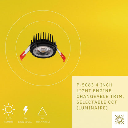 P-5063 4 Inch 15W 1100 Lumens 5CCT Light Engine