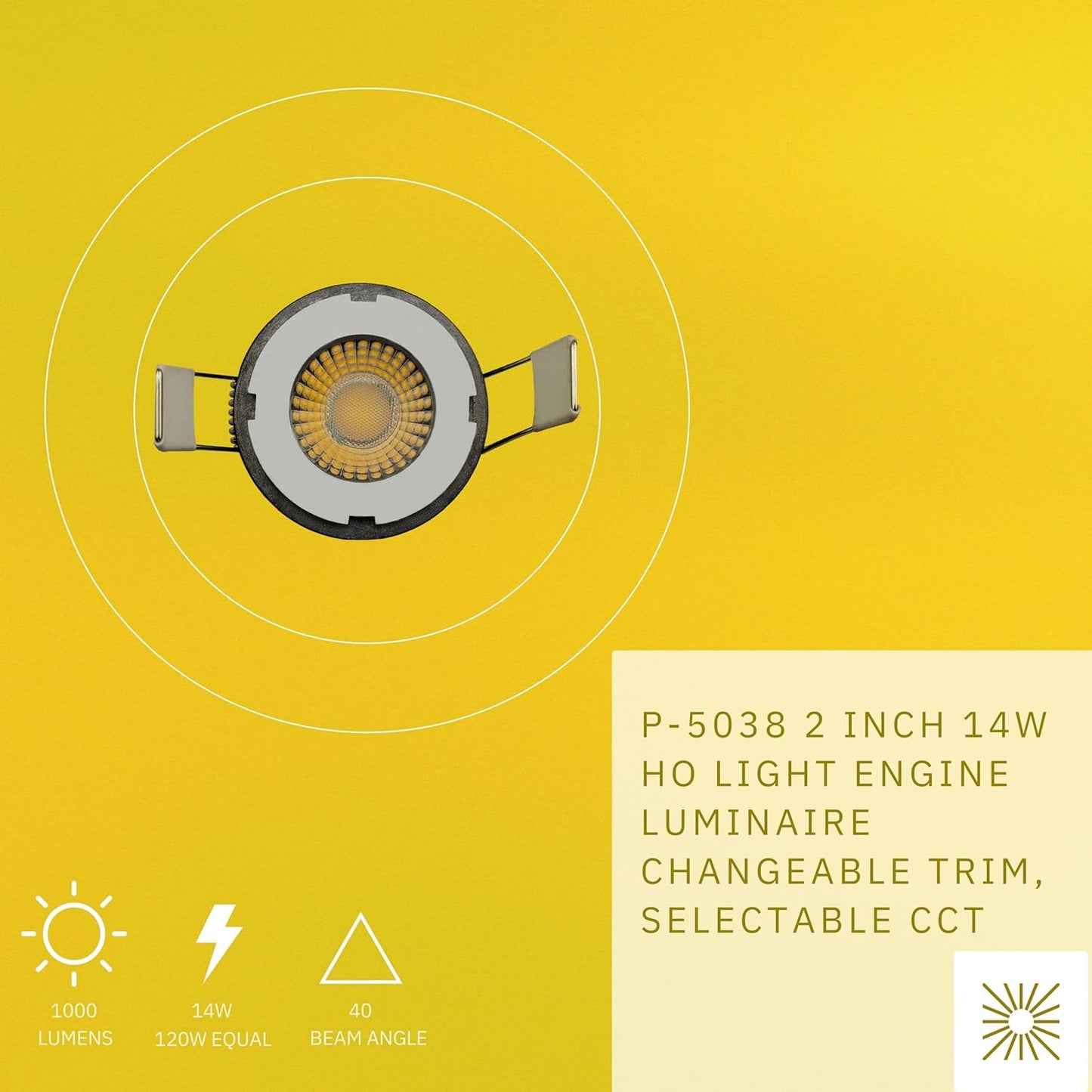 P-5038 2 Inch 14W 1000 Lumens 5CCT Light Engine