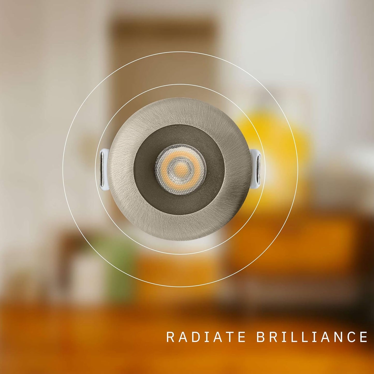 P-6519 1 Inch Round Brushed Nickel Smooth High-Output, 15 Watts, 1100 Lumens 5CCT Recessed Light