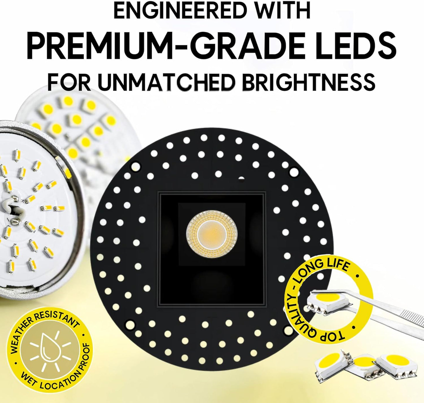 P-7505 3 inch Trimless Square Wall-Wash Black HO, 15/20W, 1400/2100 Lumens, 5CCT Recessed Light