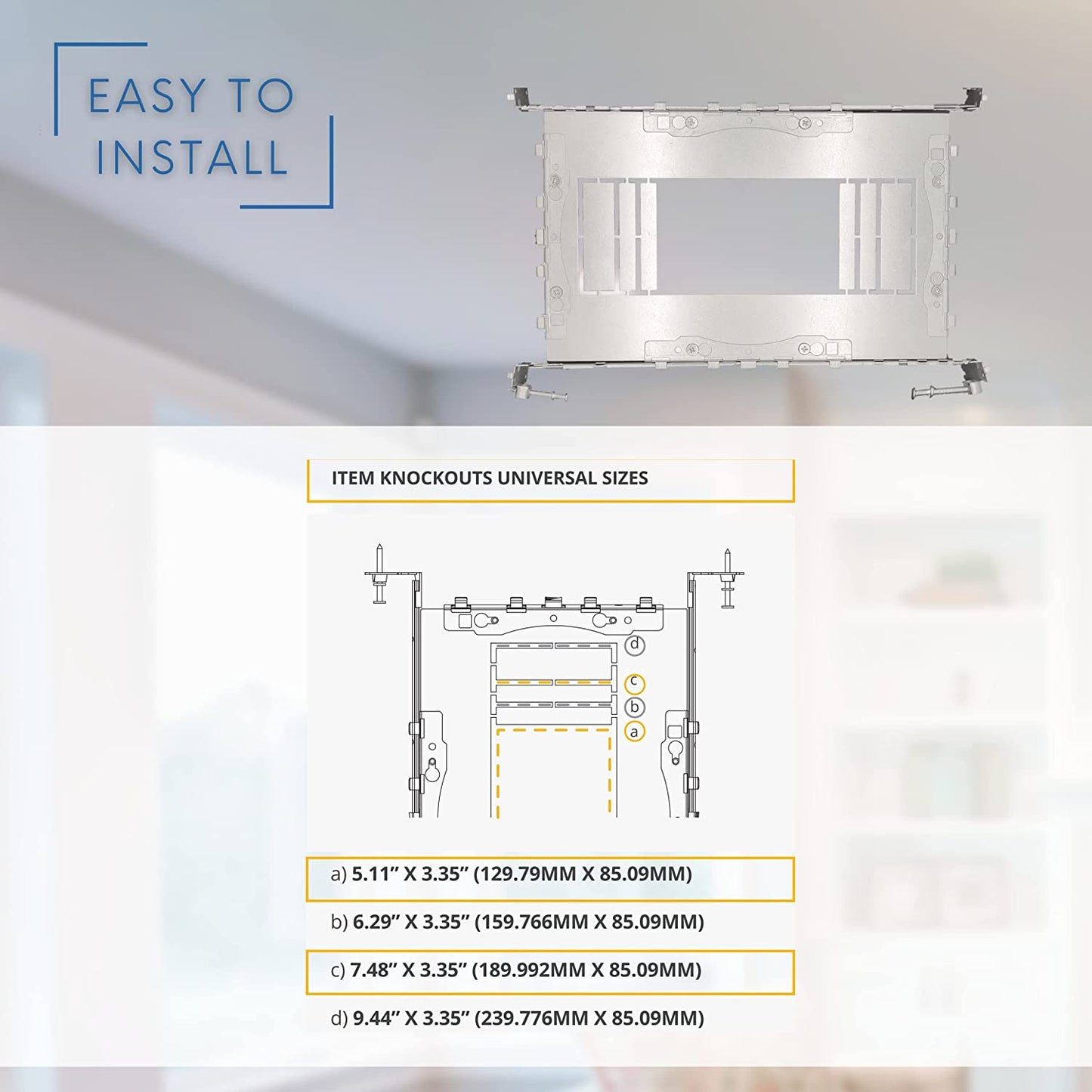 P-5269 2 & 3 inch Multiple Universal New Construction Plate for LED Recessed Lighting Kits