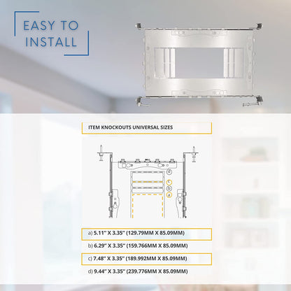 P-5269 2 & 3 inch Multiple Universal New Construction Plate for LED Recessed Lighting Kits