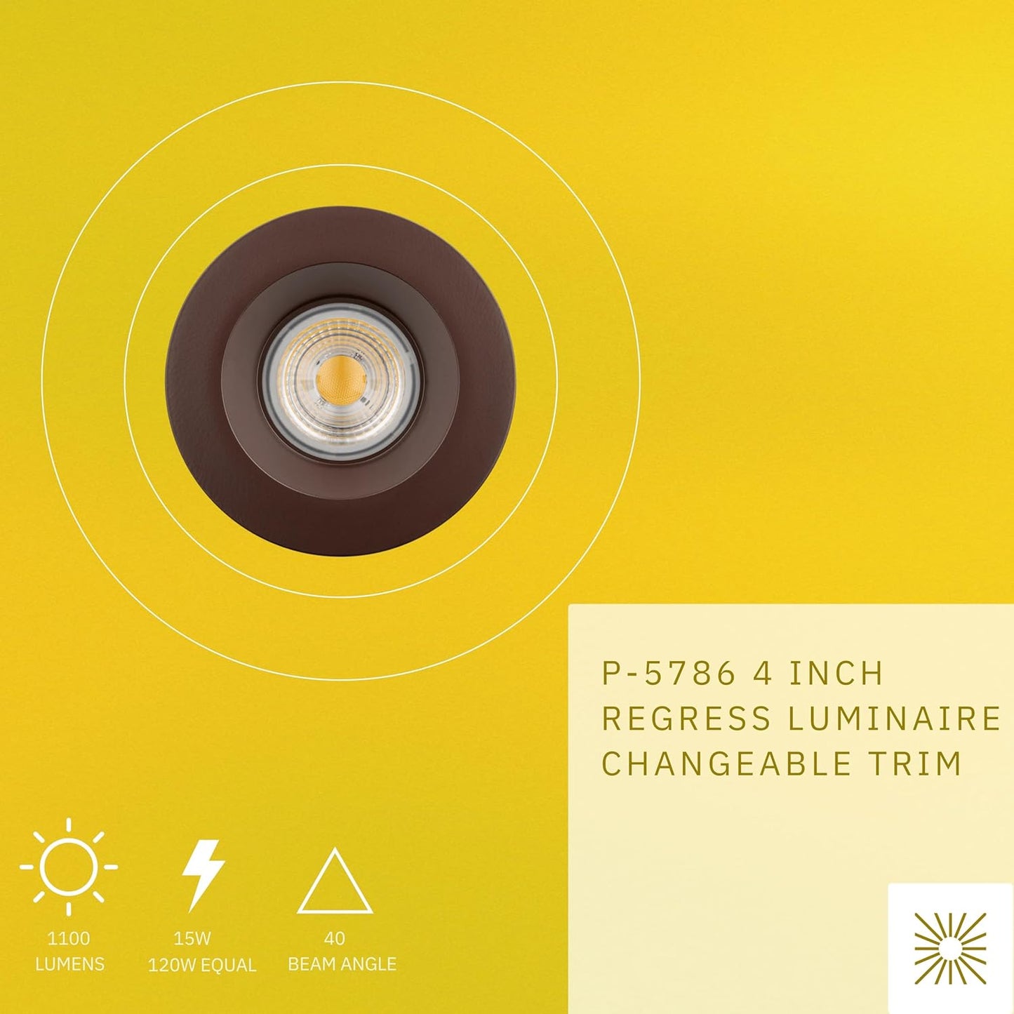 P-5786 4 InchRound Bronze Smooth 15W 1100 Lumen Neutral White 35k Recessed Light