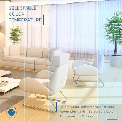 P-6016 3 Inch Brushed Nickel Square 15W 1400 Lumens 5CCT Recessed Light