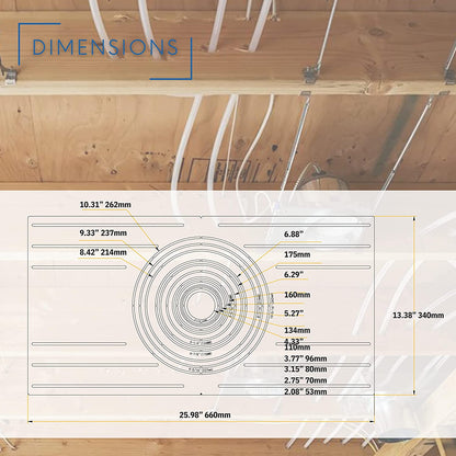 P-5267 2-10 Universal New Construction Plate for LED Recessed Lighting Kits