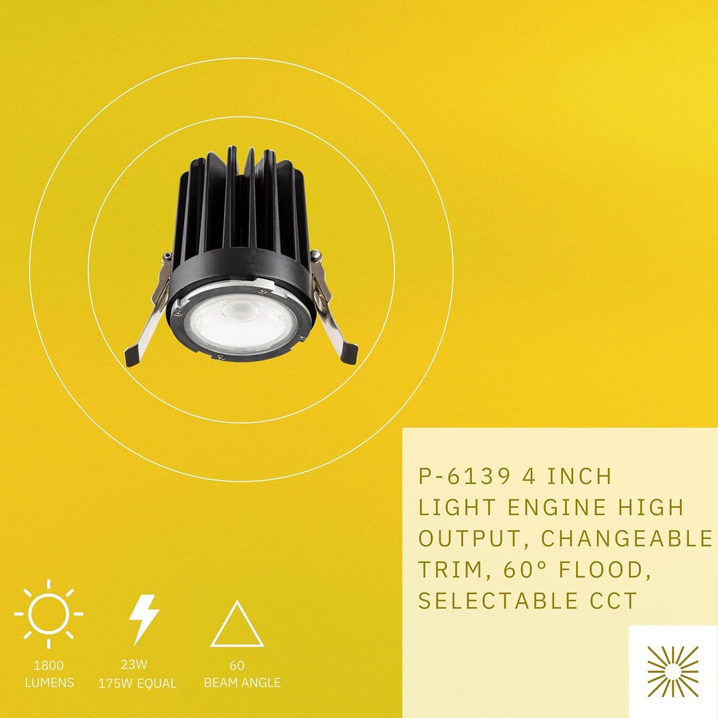 P-6139 4 Inch Engine 23W 1800 Lumens 5CCT Recessed Light