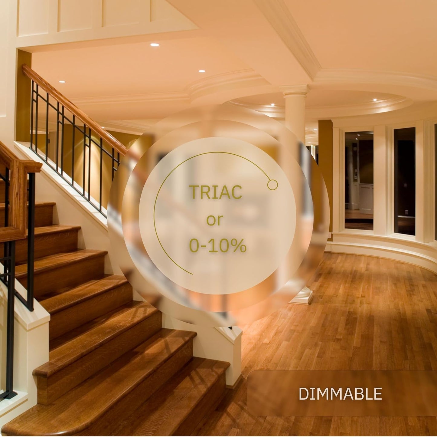 P-6096 6 Inch Square White 10W 2700 Lumens 5CCT Slim Light